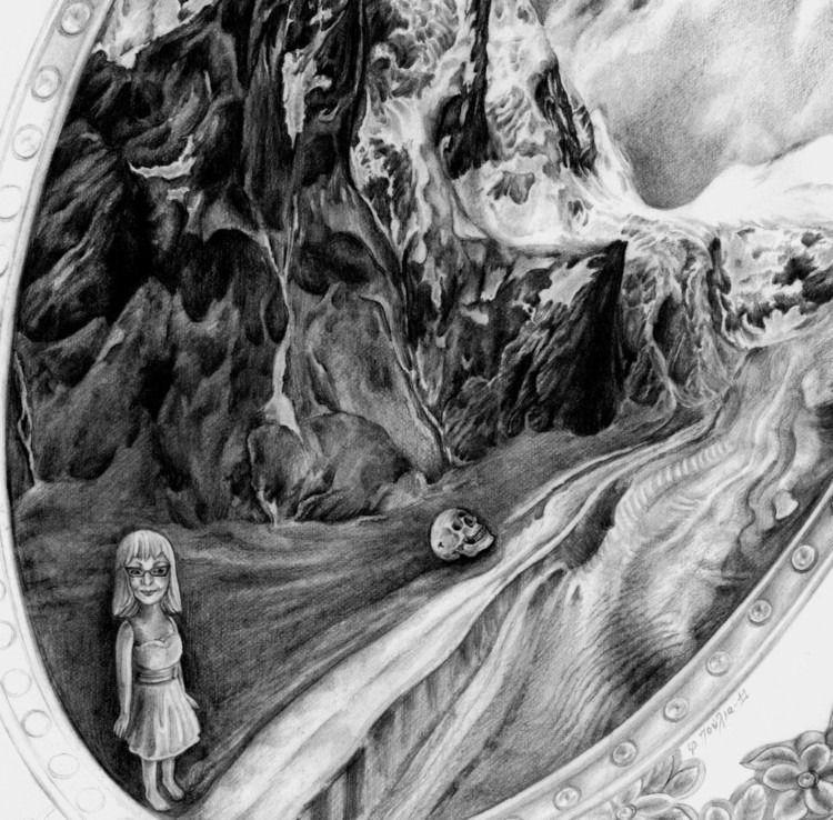 Alps 2011, 56x76.5cm, pencil on paper. Detail